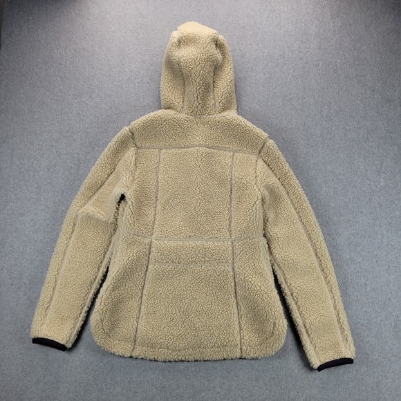 L.L Bean Mountain Pile Sherpa Coat With Hood Womens XXS Ivory Gorp Hike - Picture 3 of 8